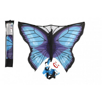 Šarkan lietajúci motýľ nylon 100x70cm v látkovom sáčku 11x58x2cm