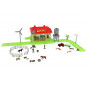 Sada domáca farma so zvieratami a traktorom plast s doplnkami v krabici 48x31x9cm