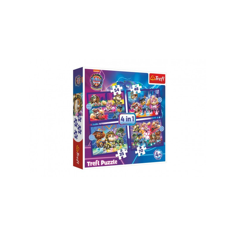 Puzzle 4v1 The Mighty Movie 2023 Paw Patrol/Tlapková Patrola v krabici 28x28x6cm