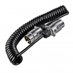 Špirálový predlžovací kábel, 2 zástrčky, 7-pin