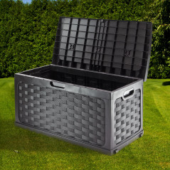 DEMA Úložný box 270 litrov Rattan, čierny