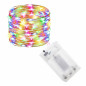 LED reťaz Nano - 5m, 50LED, 3xAA, multicolor