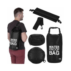 Nepremokavý vak 10l SPRINGOS WATER PROOF BAG čierny