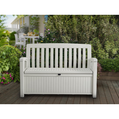 Záhradná lavica Patio Bench biela