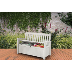 Záhradná lavica Patio Bench biela