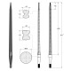 Hrot predný nakladací 22x1,5/810 mm, červený