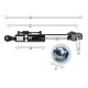 Hydraulický tretí bod pre traktor s rýchloupínacím hákom a reťazou 560 - 740 mm Kat. 2