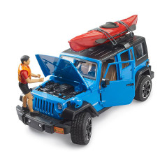 Terénne auto Jeep Wrangler Rubicon Unlimited s kajakom a figúrkou 1:16 02529