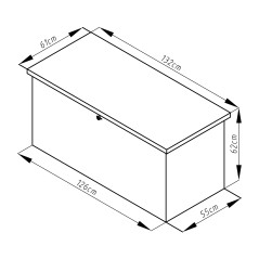 Záhradný box Denver 400 L, antracitový plechový