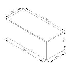 Záhradný box Denver 770 L, antracitový plechový