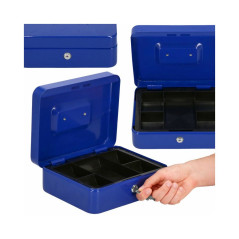 Príručná pokladňa SPRINGOS CASHBOX 4 modrá