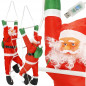 LED Santa Claus na rebríku 90 cm, 8 funkcií, USB, teplá biela