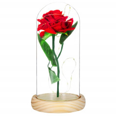Večná ruža v skle s ľad osvetlením SPRINGOS HA5155