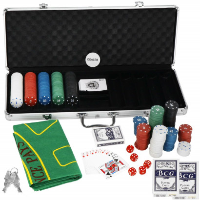 Poker set v alu kufríku 500 žetónov SPRINGOS KG0023