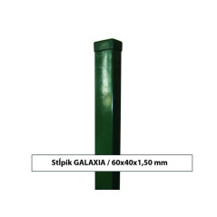 Plotový stĺpik GALAXIA ZN+PVC 60x40x1,5x1600, zelený