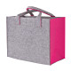 Plstená taška 35x20x28 cm Shopper L sivá/ružová