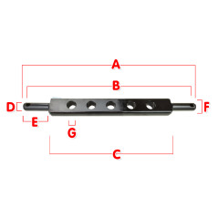 Ťažná lišta 54 cm Kat. 1 pre trojbodový záves na traktor