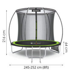 Trampolína SPRINGOS PRO 250 cm s vnútornou ochrannou sieťou + rebrík