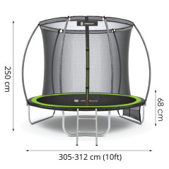 Trampolína SPRINGOS PRO 305 cm s vnútornou ochrannou sieťou + rebrík