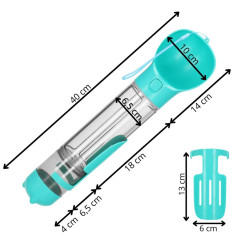 Cestovná fľaša pre psov 4v1 500 ml SPRINGOS PA0297