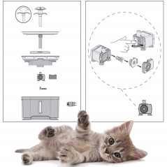 Vodná fontána pre mačky psy automatická SPRINGOS PA0313