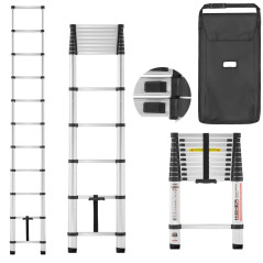 Teleskopický rebrík 260 cm + taška HIGHER TL-09 PRO