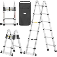 Teleskopický rebrík štafle 380 cm + taška HIGHER TL2-6 PRO