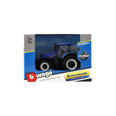 Traktor Bburago Fendt 1050 Vario / New Holland kov / plast 13cm 2 druhy v krabičke 15x11x8cm