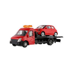 Auto / kamión Bburago odtahovka + auto 1:43 kov / plast 21cm 6 farieb v krabičke 22x9x6,5cm