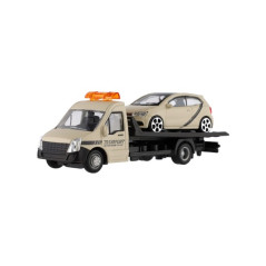 Auto / kamión Bburago odtahovka + auto 1:43 kov / plast 21cm 6 farieb v krabičke 22x9x6,5cm