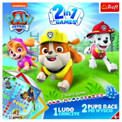 Súbor hier 2v1 Človeče, nehnevaj sa, Psie závod Tlapková patrola/Paw Patrol v krabici 24,5x24,5x5cm