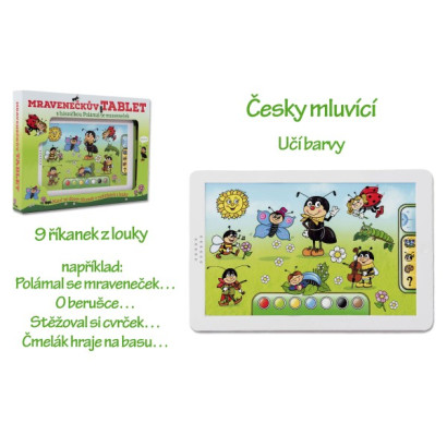 Mravenečkův tabliet plast 30x20x2cm na batérie so zvukom v krabici 38x28x4,5cm