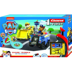 Autodráha Carrera First Paw Patrol / Tlapková Patrola 2,9m plast +2 autá na bat. v krabici 50x30x7cm