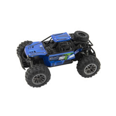 Auto RC buggy terénne modré 22cm plast 2,4GHz na batérie + dobíjacie pack v krabici 32x16x18cm