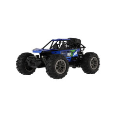 Auto RC buggy terénne modré 22cm plast 2,4GHz na batérie + dobíjacie pack v krabici 32x16x18cm