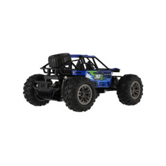 Auto RC buggy terénne modré 22cm plast 2,4GHz na batérie + dobíjacie pack v krabici 32x16x18cm