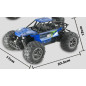 Auto RC buggy terénne modré 22cm plast 2,4GHz na batérie + dobíjacie pack v krabici 32x16x18cm