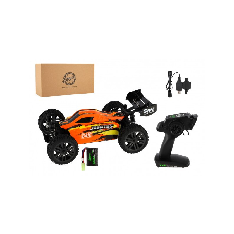 Auto RC Buggy Bonzai Jubatus terénne 30cm plast oranžové 2,4 GHz na bat.+2xdob. pack v krab. 40x14