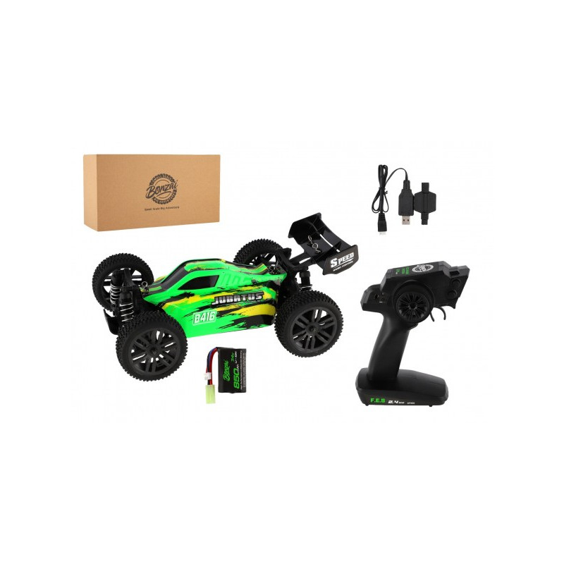 Auto RC Buggy Bonzai Jubatus terénne 30cm plast zelené 2,4 GHz na bat.+2xdôb. pack v krab. 40x14x21