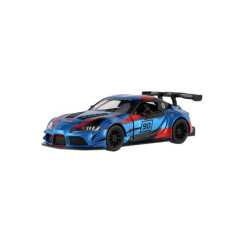 Auto Kinsmart Toyota GR Supra Racing kov 13cm na spätné natiahnutie 4 farby 12ks v boxe