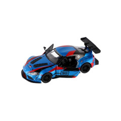 Auto Kinsmart Toyota GR Supra Racing kov 13cm na spätné natiahnutie 4 farby 12ks v boxe