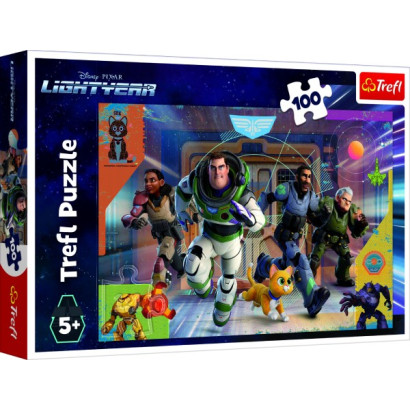 Puzzle Buzz Lightyear/Buzz Rakeťák 100 dielikov 41x27, 5cm v krabici 29x19x4cm