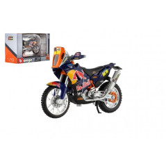 Motorka Bburago KTM 450 Rally (Dakar Rally) kov/plast 12cm v krabičke 17x11x7cm