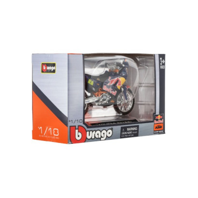 Motorka Bburago KTM 450 Rally (Dakar Rally) kov/plast 12cm v krabičke 17x11x7cm