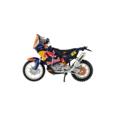 Motorka Bburago KTM 450 Rally (Dakar Rally) kov/plast 12cm v krabičke 17x11x7cm