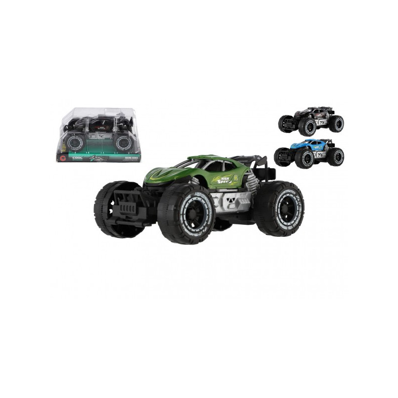 Auto OFF-ROAD plast 10x16cm na zotrvačník 3 farby v blistri