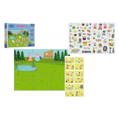 Magnetické puzzle Peppa a jej zábava / Peppa Pig 12 dielikov v krabici 28,5x22x5cm