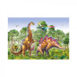 Puzzle 2v1 Súboj dinosaurov 2x48 dielikov 26x18cm v krabici 19x27,5x4cm