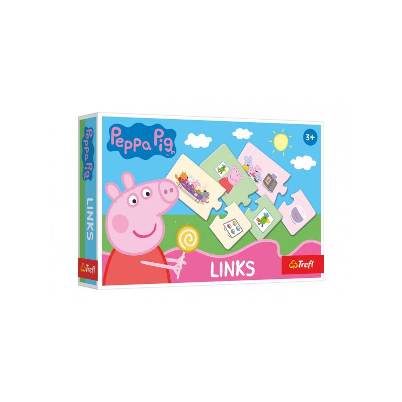 Hra Links skladačka Prasiatko Peppa / Peppa Pig 14 párov vzdelávacia hra v krabici 21x14x4cm