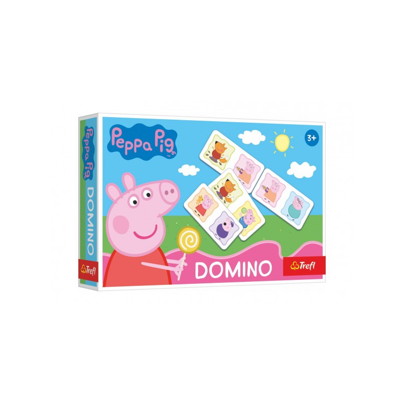 Domino papierové Prasiatko Peppa / Peppa Pig 21 kartičiek spoločenská hra v krabici 21x14x4cm